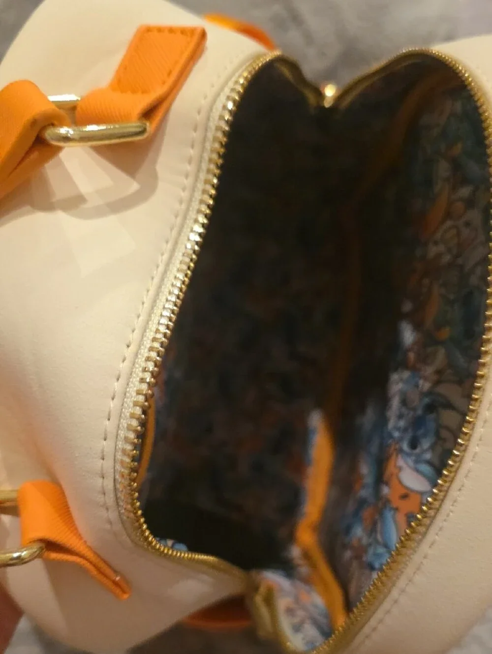 Loungefly Halloween Candy Orange & Yellow Stitch Candy Basket Backpack